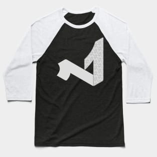 Isometric Number, Number One Baseball T-Shirt